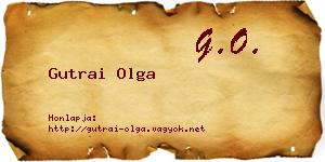 Gutrai Olga névjegykártya